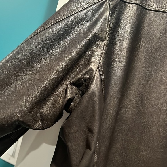 Missani Le Collezioni. Mens brown leather jacket. Size 2x - Picture 12 of 13